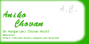 aniko chovan business card